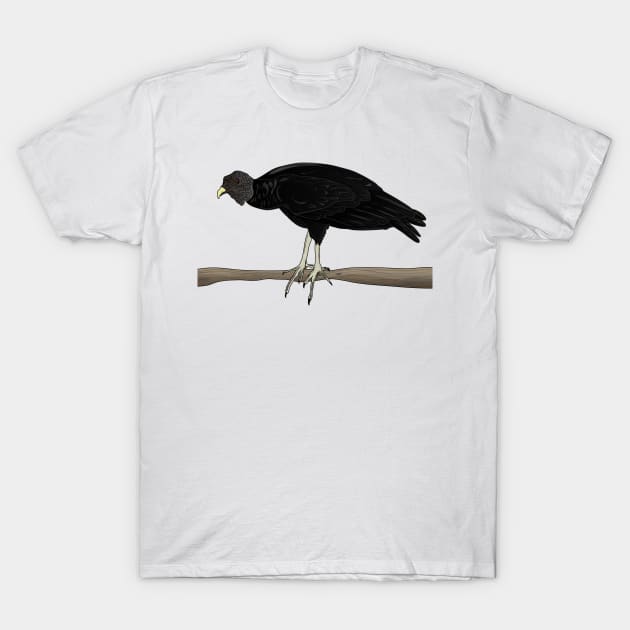 Urubu black vaultor vautour rapace oiseau T-Shirt by FabuleusePlanete